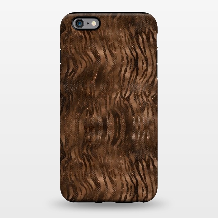 iPhone 6/6s plus StrongFit Jungle Journey - Copper Safari Tiger Skin Pattern 3 by  Utart