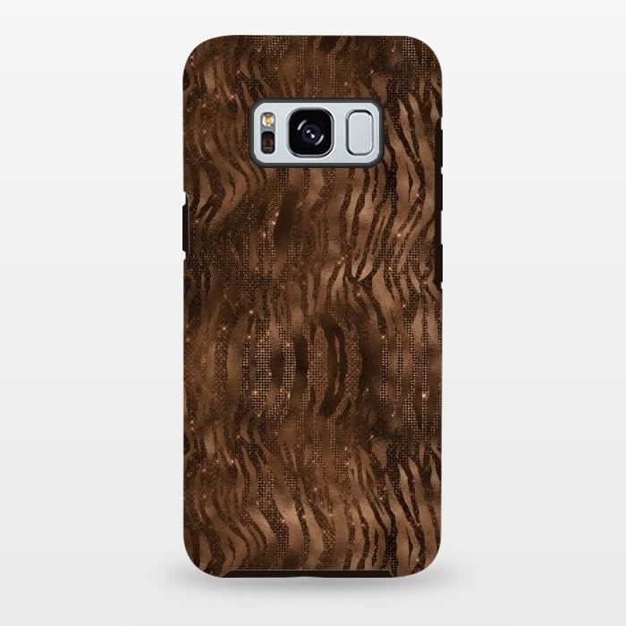Galaxy S8 plus StrongFit Jungle Journey - Copper Safari Tiger Skin Pattern 3 by  Utart