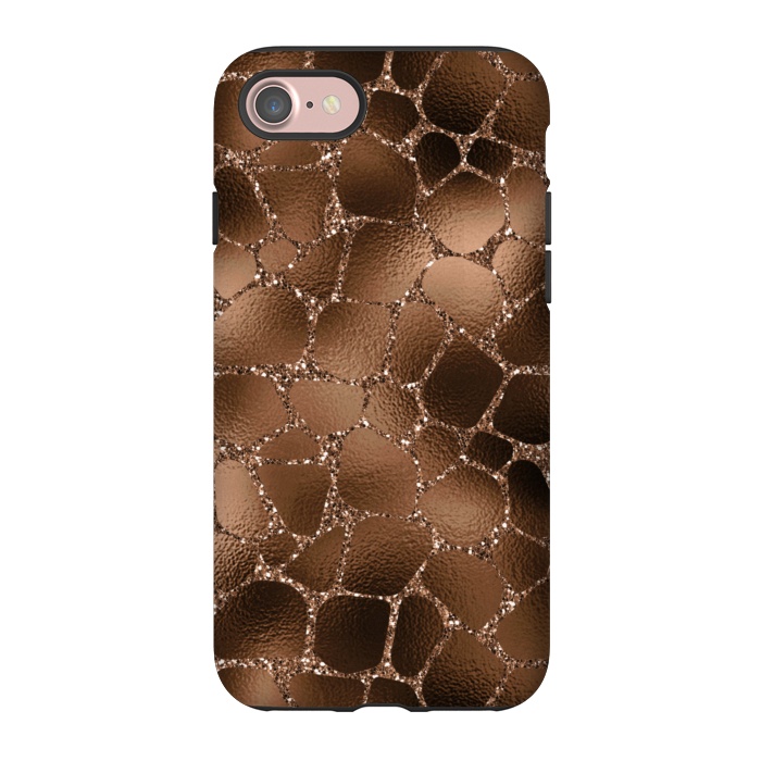 iPhone 7 StrongFit Jungle Journey - Copper Safari Giraffe Skin Pattern  by  Utart