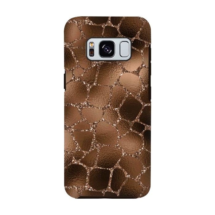 Galaxy S8 StrongFit Jungle Journey - Copper Safari Giraffe Skin Pattern  by  Utart