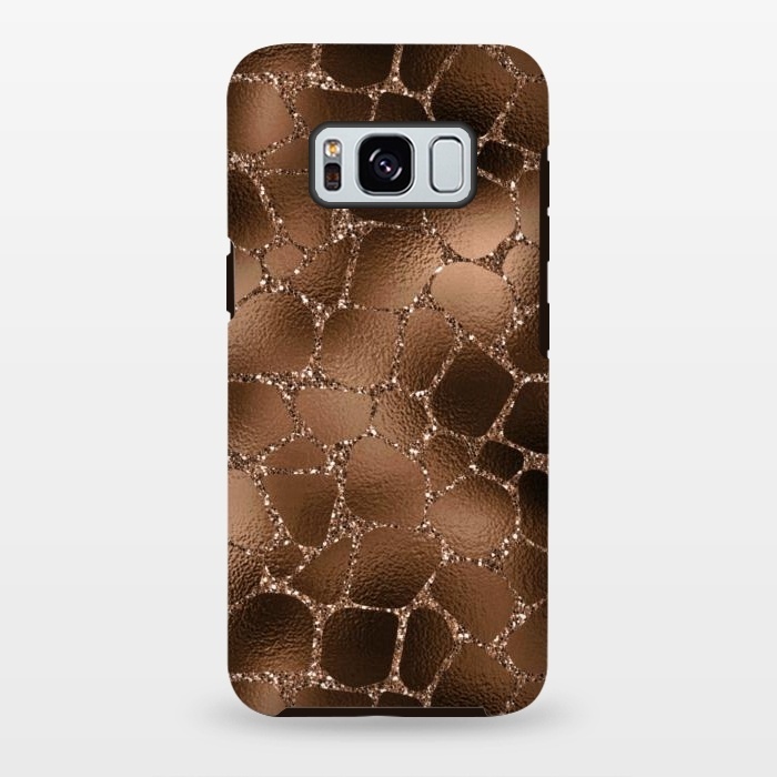 Galaxy S8 plus StrongFit Jungle Journey - Copper Safari Giraffe Skin Pattern  by  Utart