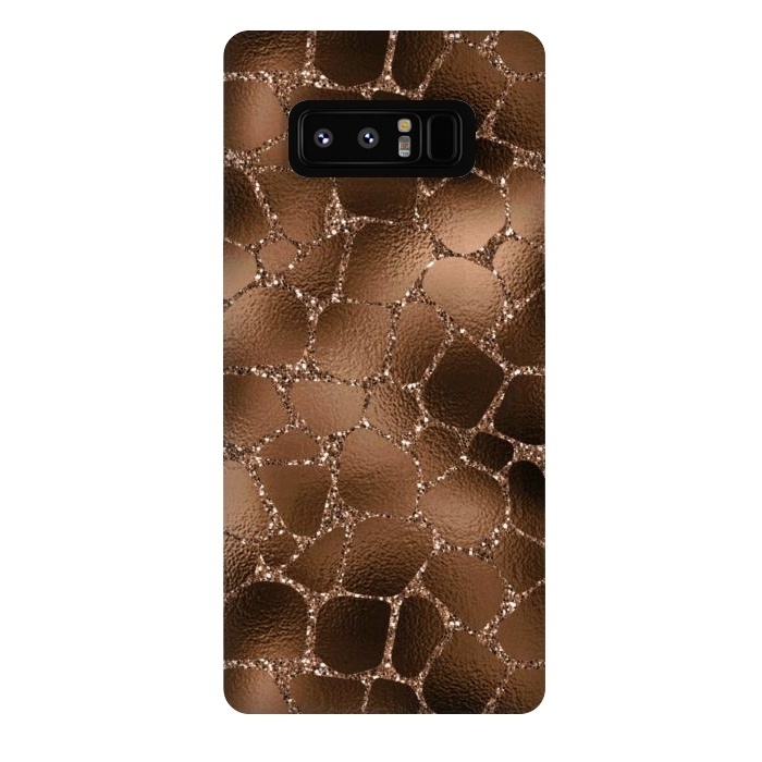 Galaxy Note 8 StrongFit Jungle Journey - Copper Safari Giraffe Skin Pattern  by  Utart
