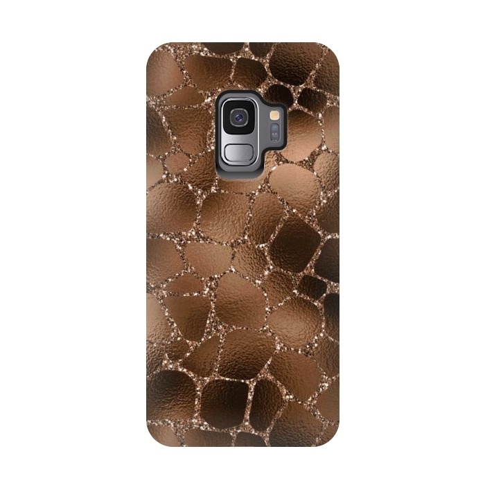 Galaxy S9 StrongFit Jungle Journey - Copper Safari Giraffe Skin Pattern  by  Utart