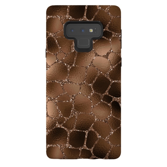 Galaxy Note 9 StrongFit Jungle Journey - Copper Safari Giraffe Skin Pattern  by  Utart