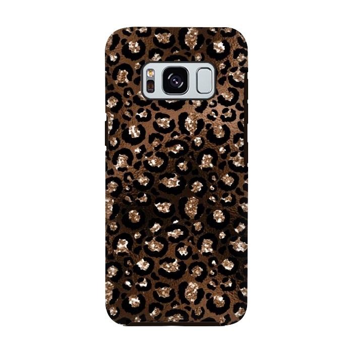 Galaxy S8 StrongFit Jungle Journey - Copper Safari Leopard Skin Pattern  by  Utart