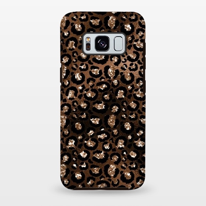 Galaxy S8 plus StrongFit Jungle Journey - Copper Safari Leopard Skin Pattern  by  Utart