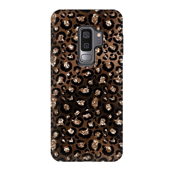Galaxy S9 plus StrongFit Jungle Journey - Copper Safari Leopard Skin Pattern  by  Utart