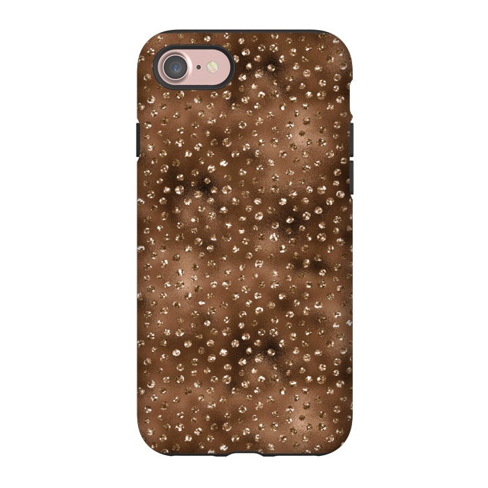 iPhone 7 StrongFit Copper Polka Dots  by  Utart