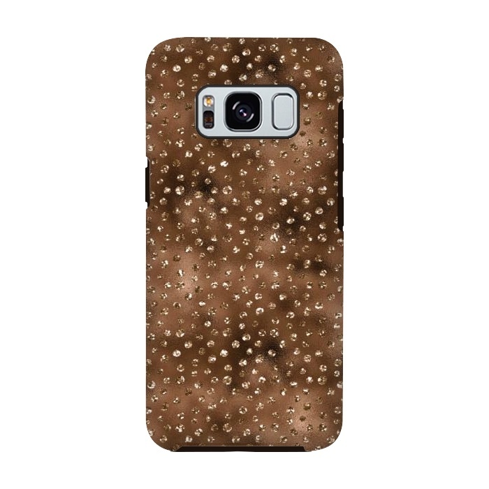 Galaxy S8 StrongFit Copper Polka Dots  by  Utart