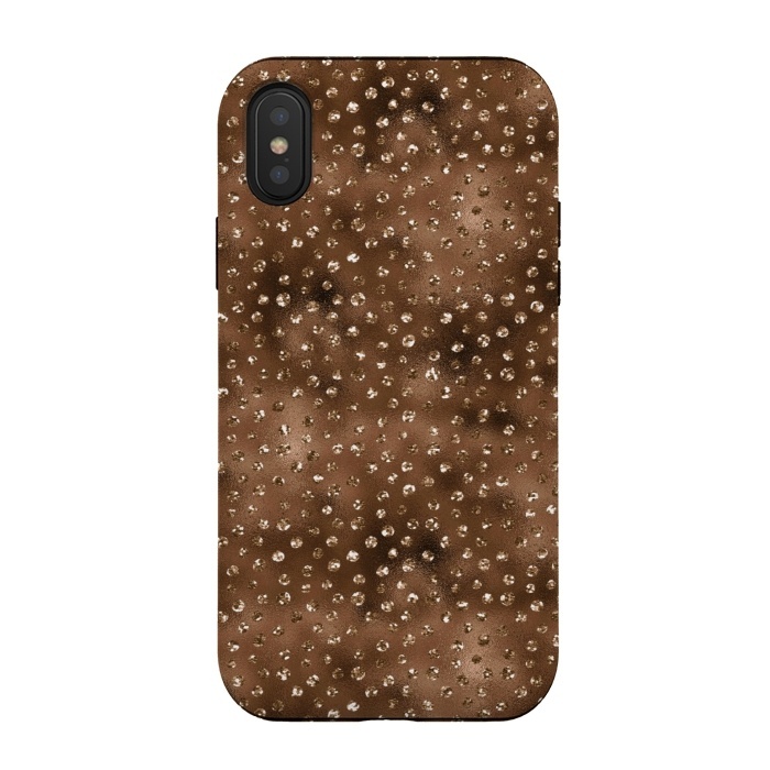 iPhone Xs / X StrongFit Copper Polka Dots  by  Utart