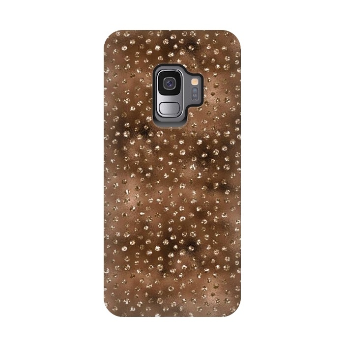 Galaxy S9 StrongFit Copper Polka Dots  by  Utart