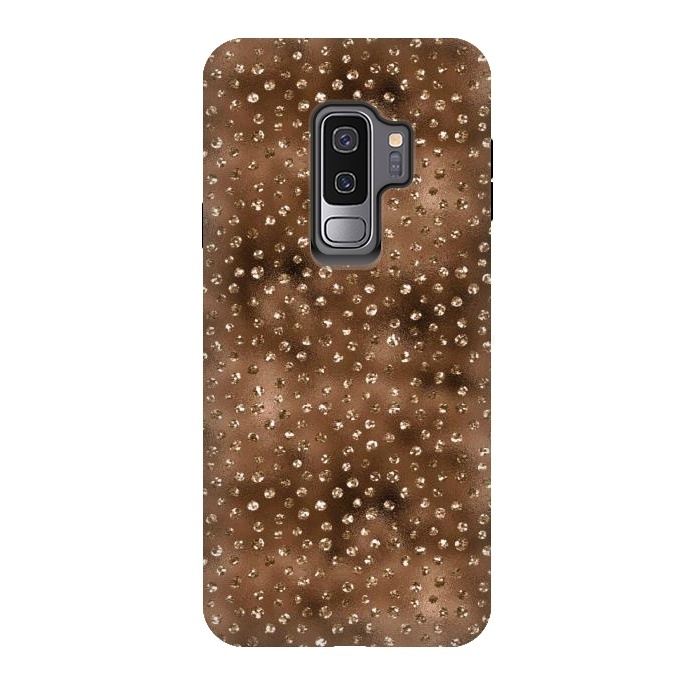 Galaxy S9 plus StrongFit Copper Polka Dots  by  Utart