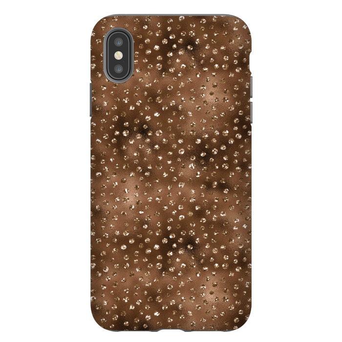 iPhone Xs Max StrongFit Copper Polka Dots  by  Utart