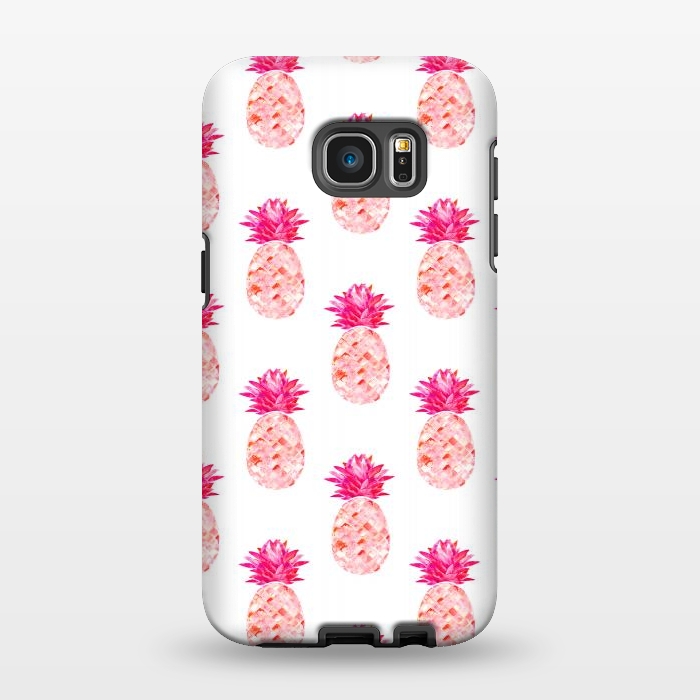 Galaxy S7 EDGE StrongFit Hala Kahiki Pink Pattern  by Amaya Brydon