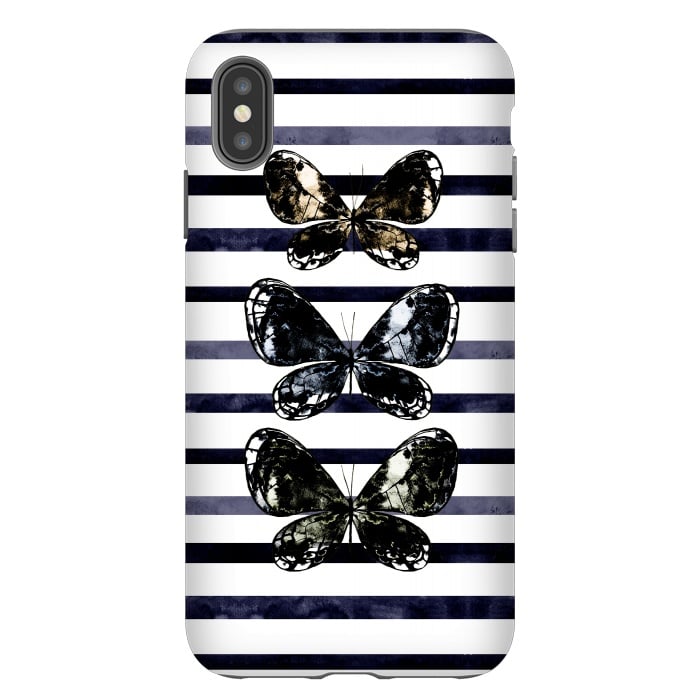 iPhone Xs Max StrongFit Mottled Moth Stripes by Amaya Brydon