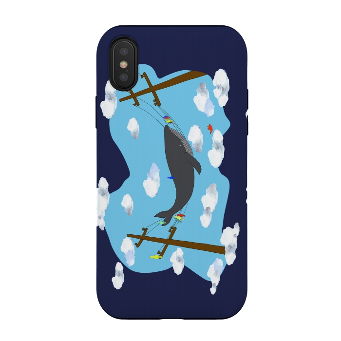 iPhone Xs / X StrongFit There's Not Always Room For One More ( dark blue ) by Amaya Brydon