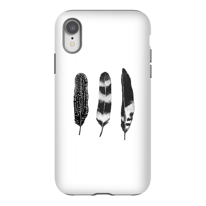 iPhone Xr StrongFit Dark Feather by Amaya Brydon