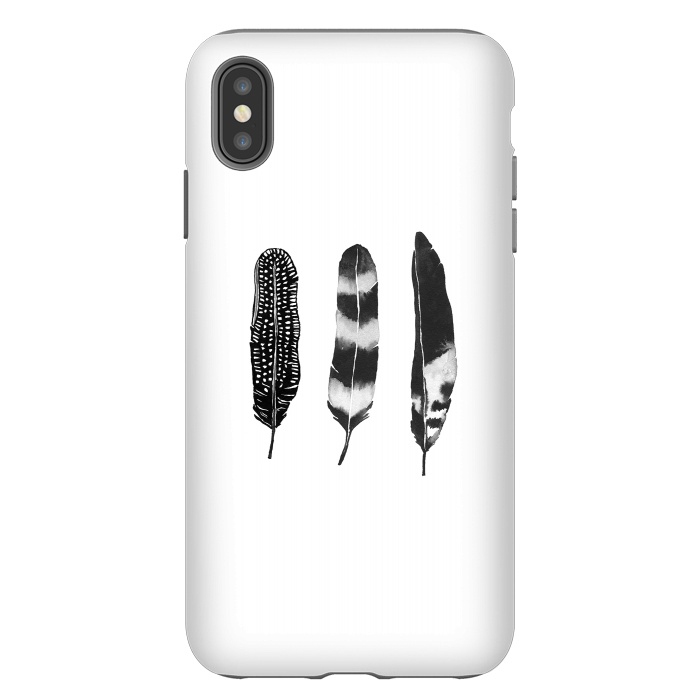 iPhone Xs Max StrongFit Dark Feather by Amaya Brydon