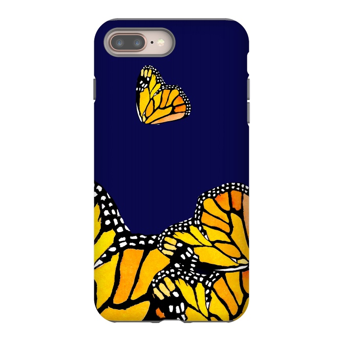 iPhone 7 plus StrongFit Blue Butterfly by Amaya Brydon