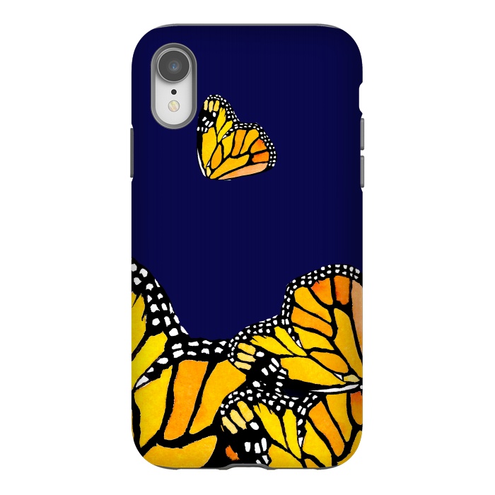 iPhone Xr StrongFit Blue Butterfly by Amaya Brydon