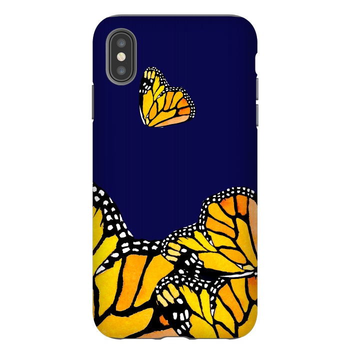 iPhone Xs Max StrongFit Blue Butterfly by Amaya Brydon