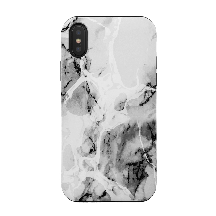 iPhone Xs / X StrongFit Monochrome marble texture by Oana 