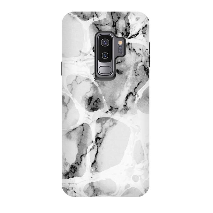 Galaxy S9 plus StrongFit Monochrome elegant marble by Oana 