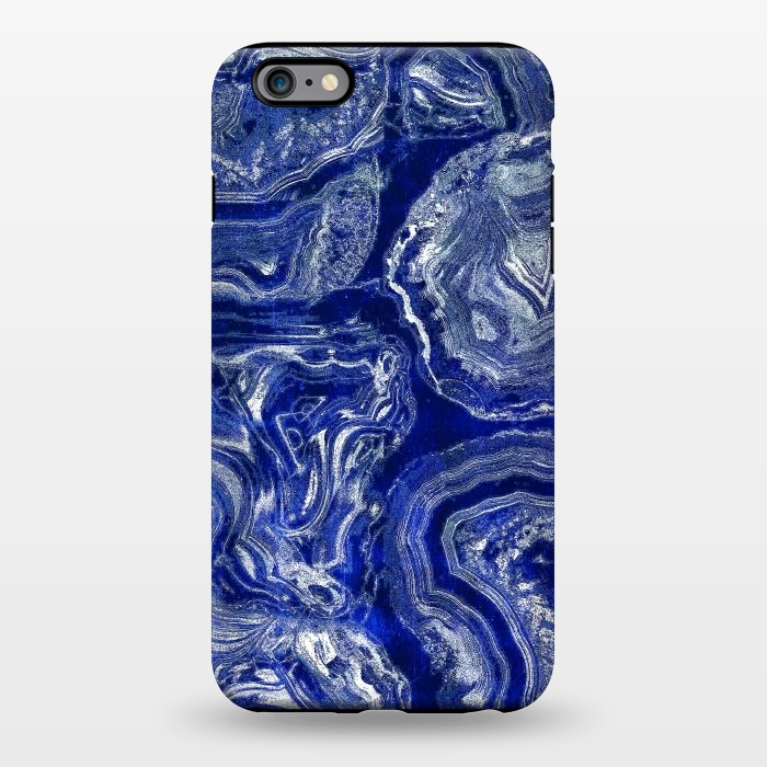 iPhone 6/6s plus StrongFit Metallic indigo blue marble by Oana 