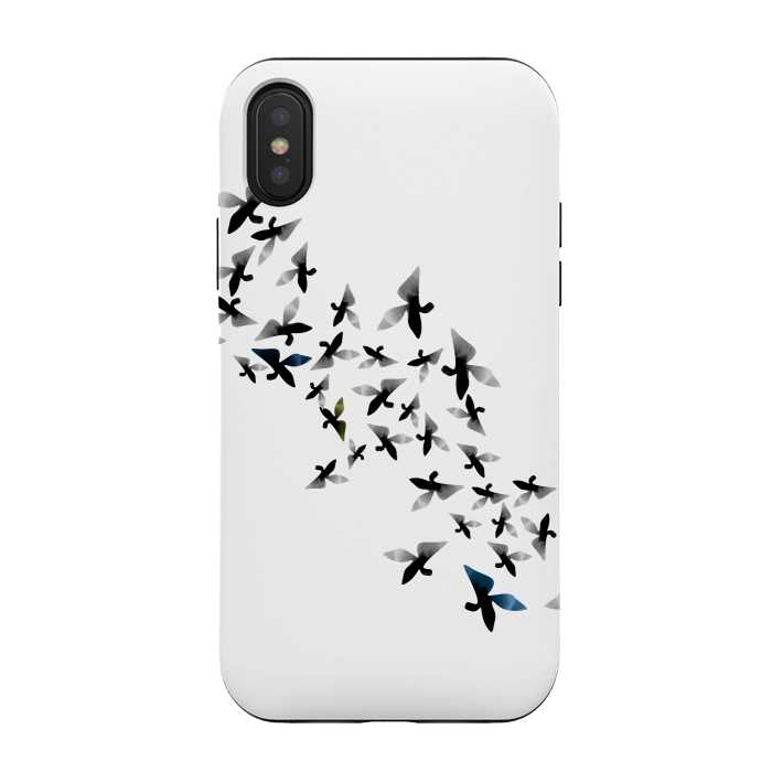 iPhone Xs / X StrongFit Origami Birds by Amaya Brydon