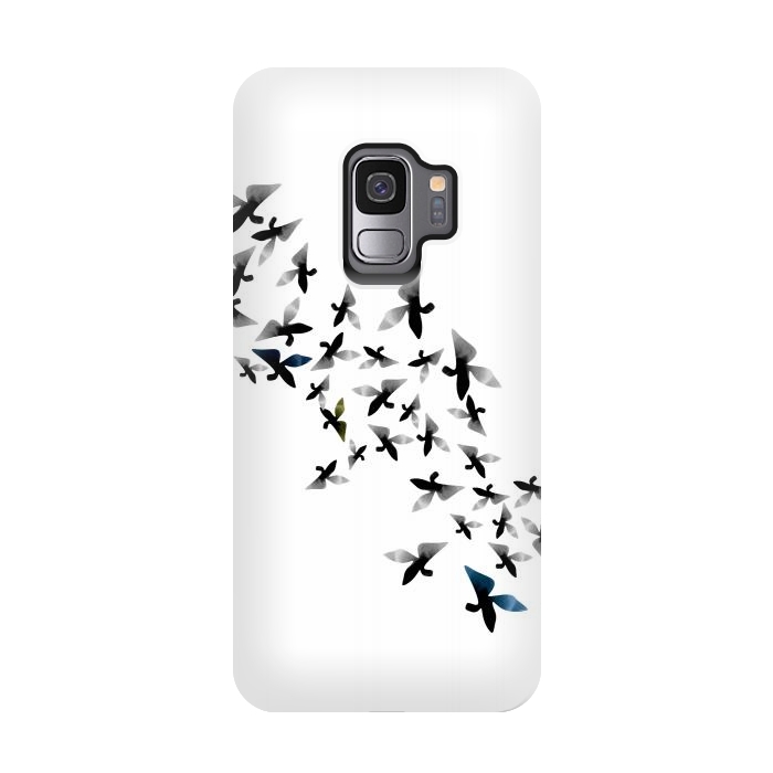 Galaxy S9 StrongFit Origami Birds by Amaya Brydon