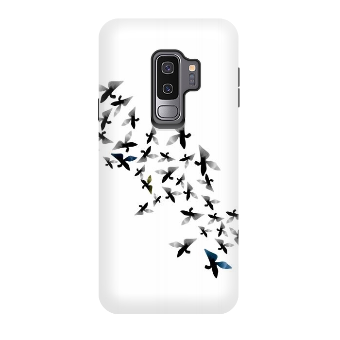Galaxy S9 plus StrongFit Origami Birds by Amaya Brydon