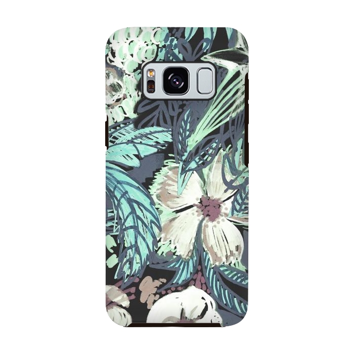 Galaxy S8 StrongFit Marker sketched flowers and foliage doodles by Oana 