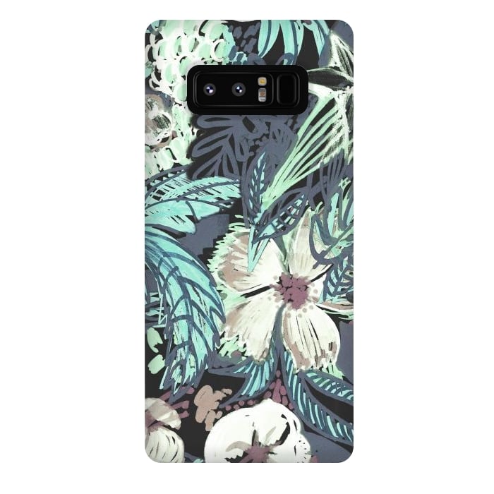 Galaxy Note 8 StrongFit Marker sketched flowers and foliage doodles by Oana 