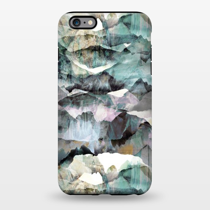 iPhone 6/6s plus StrongFit Painted marble mountains gemstones by Oana 