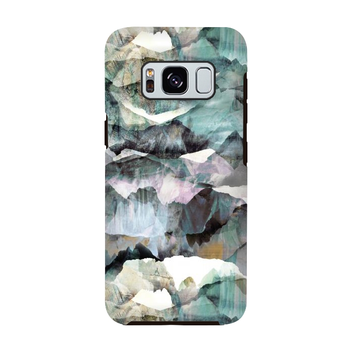 Galaxy S8 StrongFit Painted marble mountains gemstones by Oana 
