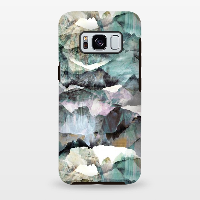Galaxy S8 plus StrongFit Painted marble mountains gemstones by Oana 