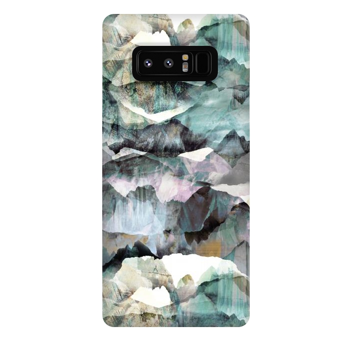 Galaxy Note 8 StrongFit Painted marble mountains gemstones by Oana 