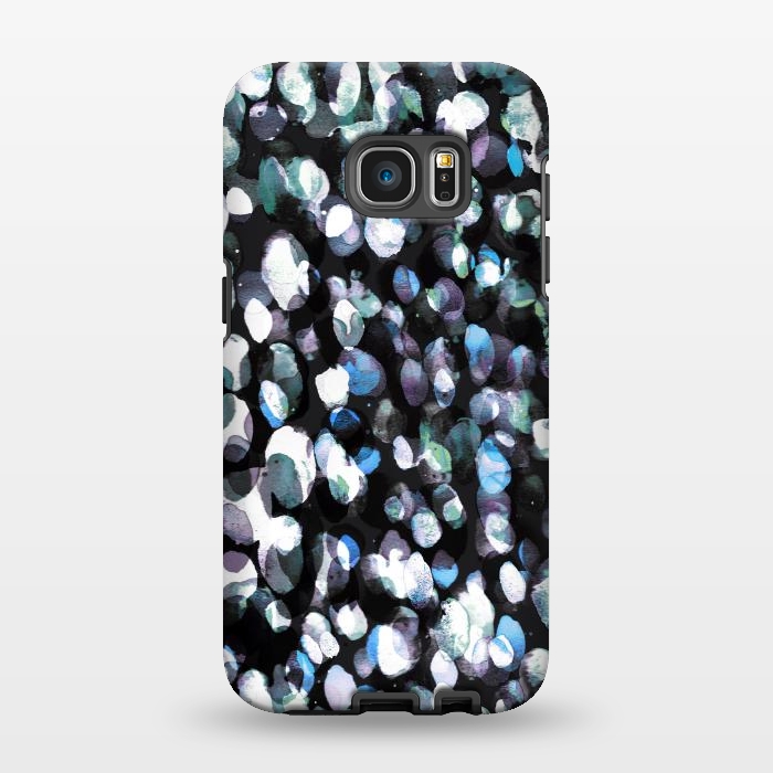 Galaxy S7 EDGE StrongFit Watercolor spotted abstract art by Oana 