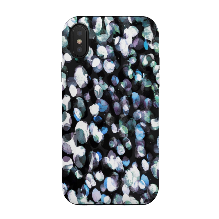 iPhone Xs / X StrongFit Watercolor spotted abstract art by Oana 