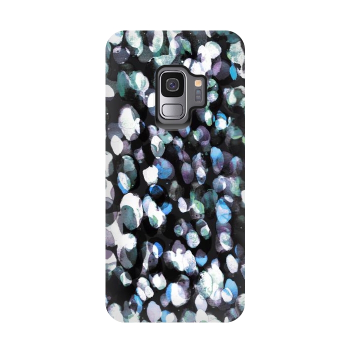 Galaxy S9 StrongFit Watercolor spotted abstract art by Oana 