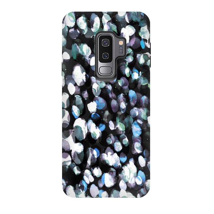 Galaxy S9 plus StrongFit Watercolor spotted abstract art by Oana 