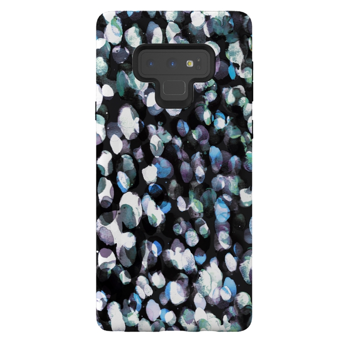 Galaxy Note 9 StrongFit Watercolor spotted abstract art by Oana 