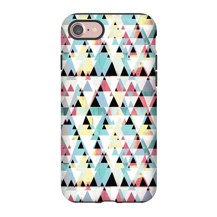 iPhone 7 StrongFit Colorful triangles pine forest by Oana 