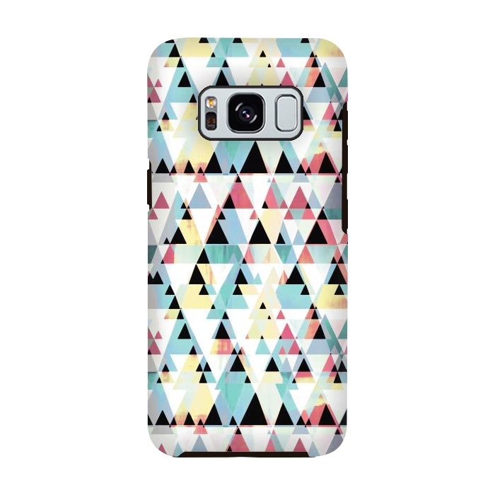 Galaxy S8 StrongFit Colorful triangles pine forest by Oana 