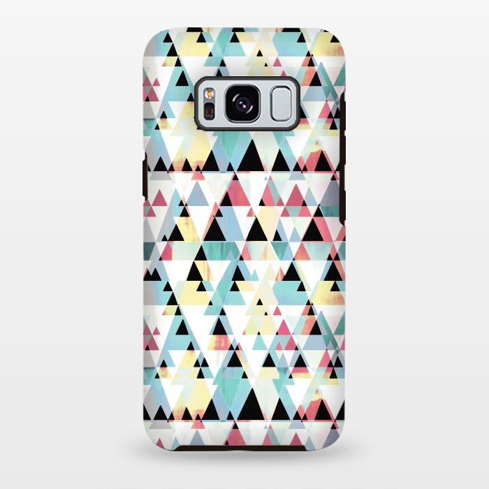 Galaxy S8 plus StrongFit Colorful triangles pine forest by Oana 