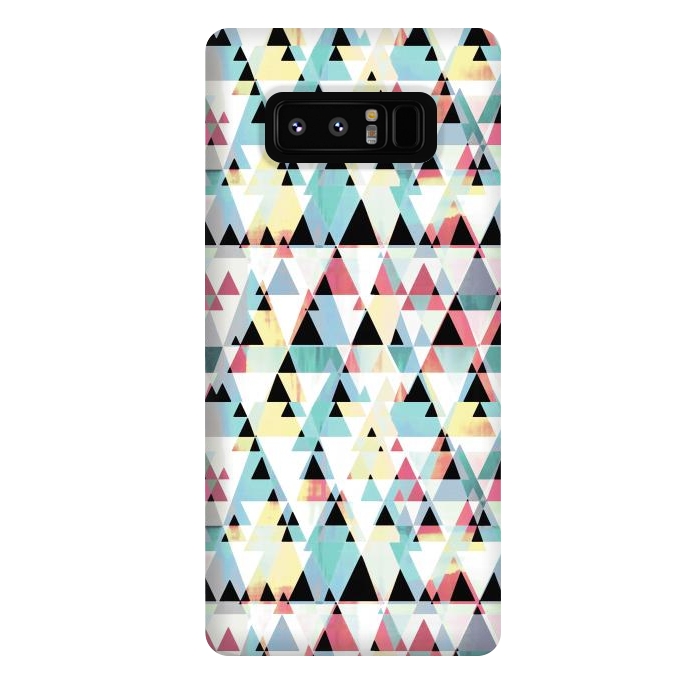 Galaxy Note 8 StrongFit Colorful triangles pine forest by Oana 