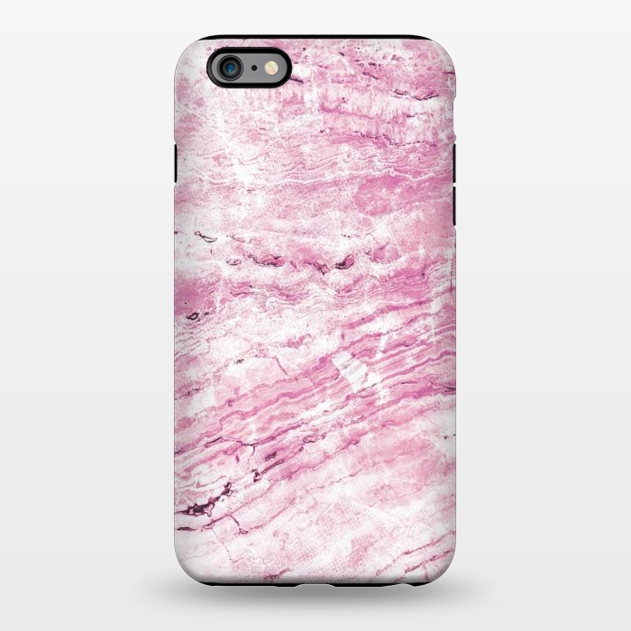 iPhone 6/6s plus StrongFit Pink striped marble by Oana 