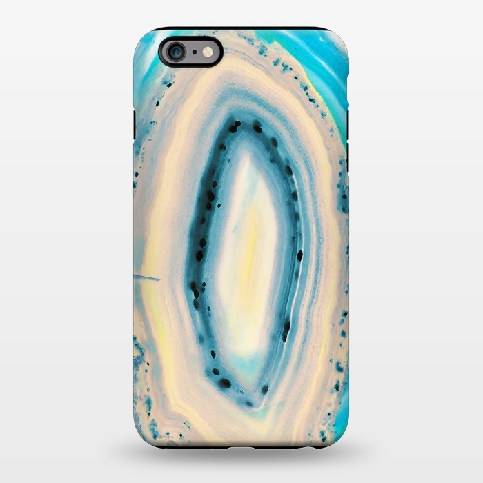 iPhone 6/6s plus StrongFit Blue beige cut out agate marble by Oana 