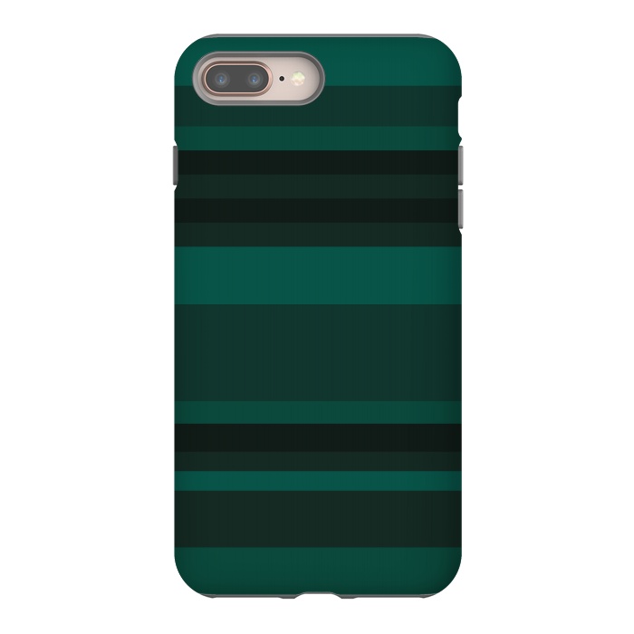 iPhone 7 plus StrongFit Green Stripes by Dhruv Narelia