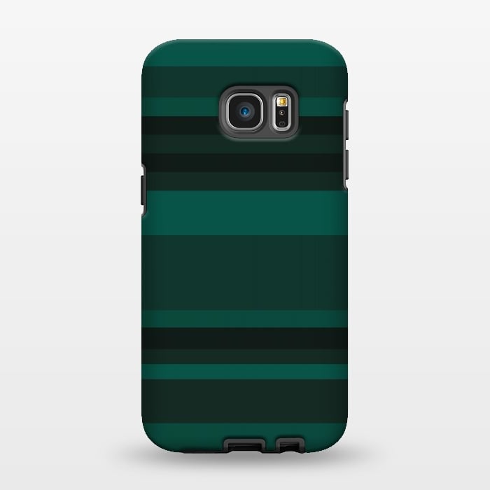 Galaxy S7 EDGE StrongFit Green Stripes by Dhruv Narelia